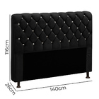 Cabeceira Estofada Fernanda 1 40 Casal Veludo Preto - Star Co