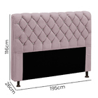 Cabeceira Estofada Fernanda Casal King Size 195 Cm Para Cama