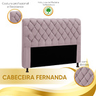 Cabeceira Estofada Fernanda Casal King Size 195 Cm Para Cama