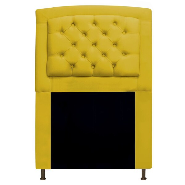 Cabeceira Estofada Geovana 100 Cm Solteiro Com Capitonê Suede