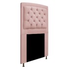 Cabeceira Estofada Geovana 100 Cm Solteiro Com Capitonê Suede