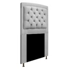 Cabeceira Estofada Geovana 100 Cm Solteiro Com Capitonê Suede