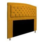 Cabeceira Estofada Geovana 140 Cm Casal Com Capitonê  Suede M