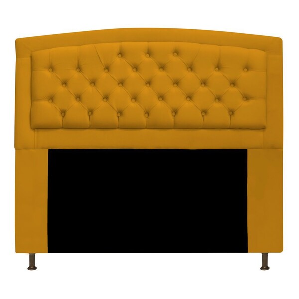 Cabeceira Estofada Geovana 140 Cm Casal Com Capitonê  Suede M