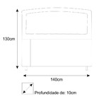 Cabeceira Estofada Geovana 140 Cm Casal Com Capitonê  Suede P