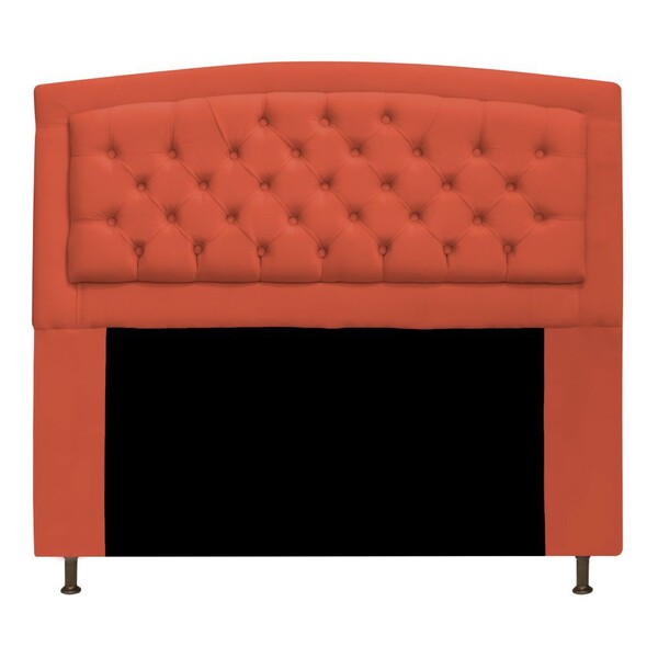 Cabeceira Estofada Geovana 140 Cm Casal Com Capitonê  Suede T