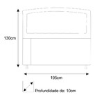 Cabeceira Estofada Geovana 195 Cm King Size Com Capitonê Sued