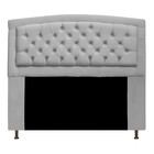 Cabeceira Estofada Geovana 195 Cm King Size Com Capitonê Sued