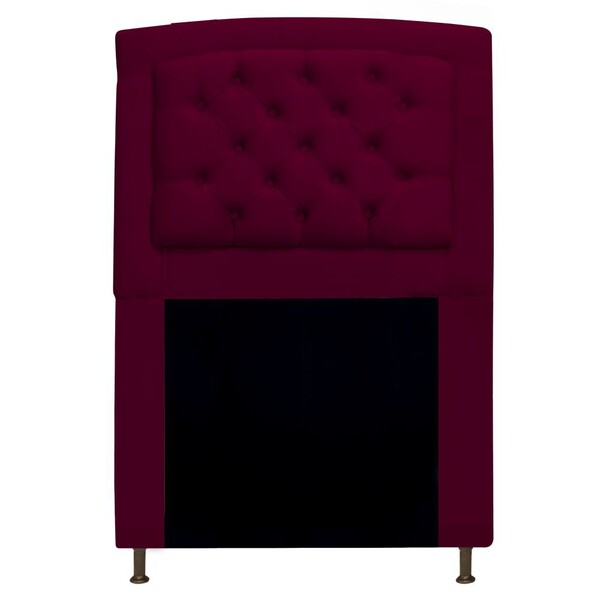 Cabeceira Estofada Geovana 90 Cm Solteiro Com Capitonê  Suede