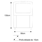 Cabeceira Estofada Geovana 90 Cm Solteiro Com Capitonê  Suede