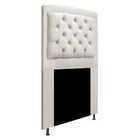 Cabeceira Estofada Geovana 90 Cm Solteiro Com Capitonê  Suede