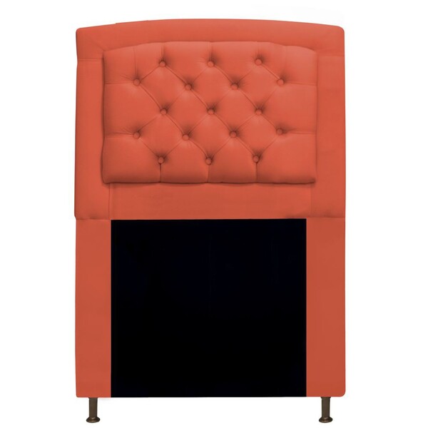 Cabeceira Estofada Geovana 90 Cm Solteiro Com Capitonê Suede