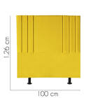 Cabeceira Estofada Grécia 100cm Solteiro Courino Amarelo - D