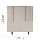 Cabeceira Estofada Grécia 100cm Solteiro Suede Bege - D A Dec