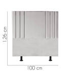 Cabeceira Estofada Grécia 100cm Solteiro Suede Cinza Claro -