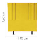Cabeceira Estofada Grécia 140cm Casal Suede Amarelo - D A Dec