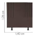 Cabeceira Estofada Grécia 140cm Casal Suede Marrom - D A Decor