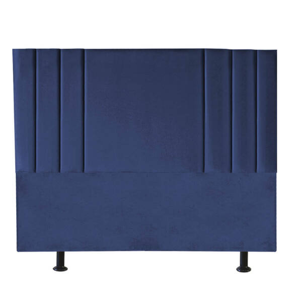 Cabeceira Estofada Grécia 160cm Queen Suede Azul Marinho - D