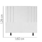 Cabeceira Estofada Grécia 160cm Queen Suede Branco - D A Decor