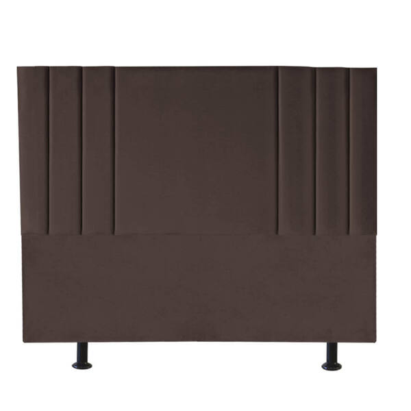 Cabeceira Estofada Grécia 160cm Queen Suede Marrom - D A Decor
