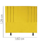 Cabeceira Estofada Grécia 160cm Quenn Suede Amarelo - D A Dec