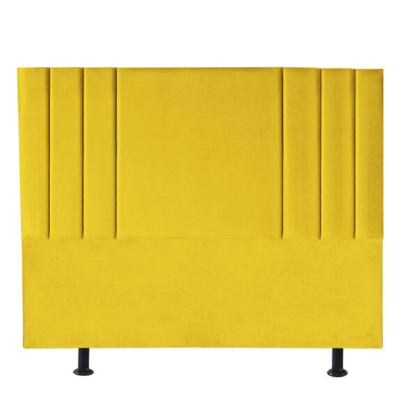 Cabeceira Estofada Grécia 160cm Quenn Suede Amarelo - D A Dec