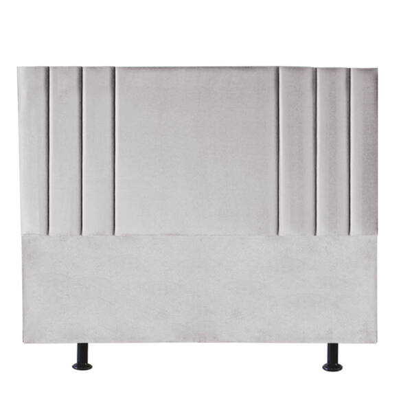 Cabeceira Estofada Grécia 195cm King  Suede Cinza Claro - D A