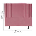 Cabeceira Estofada Grécia 195cm King  Suede Rosa - D A Decor