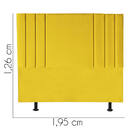 Cabeceira Estofada Grécia 195cm King Courino Amarelo - D A De