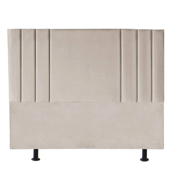 Cabeceira Estofada Grécia 195cm King Courino Bege - D A Decor