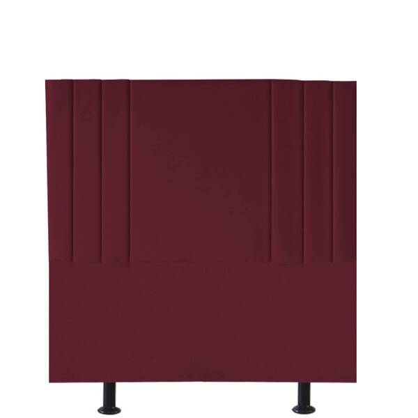 Cabeceira Estofada Grécia 90cm Solteiro Suede Bordo - D A Dec