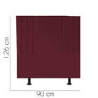 Cabeceira Estofada Grécia 90cm Solteiro Suede Bordo - D A Dec