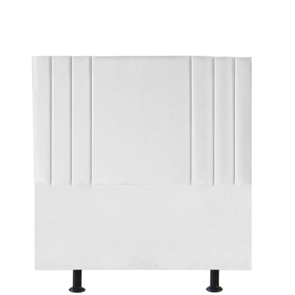 Cabeceira Estofada Grécia 90cm Solteiro Suede Branco - D A De