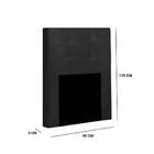 Cabeceira Estofada Helena 90cm Suede Preto Bnn Decor