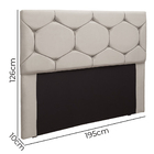 Cabeceira Estofada Helena Casal King Size 195 Cm Para Cama Bo