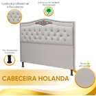Cabeceira Estofada Holanda 0,90 Solteiro Linho Star Confort