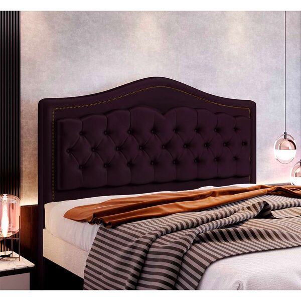 Cabeceira Estofada Holanda 1,40 Casal 2.0 Veludo Star Confort