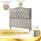 Cabeceira Estofada Holanda 1,40 Casal 2.0 Veludo Star Confort