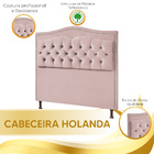Cabeceira Estofada Holanda 1,40 Casal 2.0 Veludo Star Confort