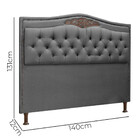 Cabeceira Estofada Holanda 1,40 Casal Linho Star Confort