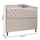 Cabeceira Estofada Holanda 1,40 Casal Linho Star Confort
