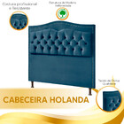Cabeceira Estofada Holanda 1,60 2.0 Queen Veludo Star Confort