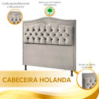 Cabeceira Estofada Holanda 1,60 2.0 Queen Veludo Star Confort
