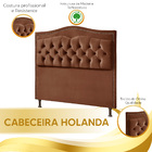 Cabeceira Estofada Holanda 1,60 2.0 Queen Veludo Star Confort