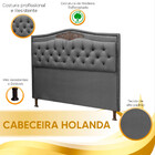 Cabeceira Estofada Holanda 1,95 King Size Linho Star Confort