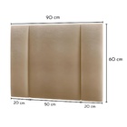 Cabeceira Estofada Iluminação Led Cama Box Solteiro 90 Cm Vel