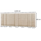 Cabeceira Estofada Iluminação Led Cama Casal King Size 200cm