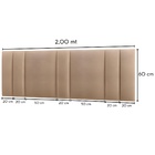 Cabeceira Estofada Iluminação Led Cama Casal King Size 200cm