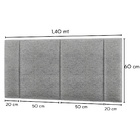 Cabeceira Estofada Iluminação Led Glow Cama Box Casal 140 Cm