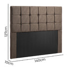 Cabeceira Estofada Julia 1,40 Casal Veludo Star Confort